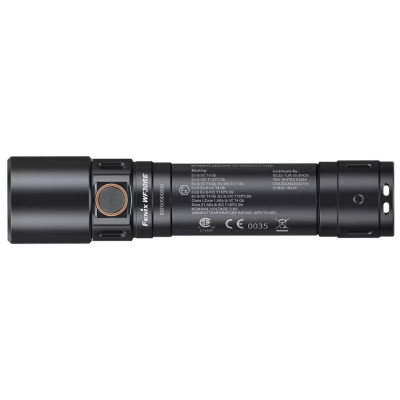 Otsalamppu Fenix WF30RE musta LED IP68 120h akunkesto