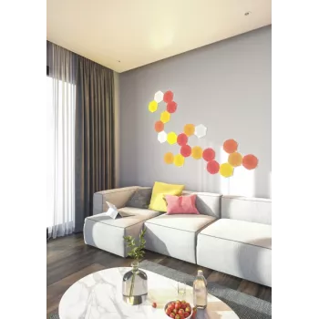 LED-kuusikulmiopaneelivalaisin Nanoleaf NL42-6002HX-15PK, RGB, 15 kpl:n pakkaus, AC-virtalähde