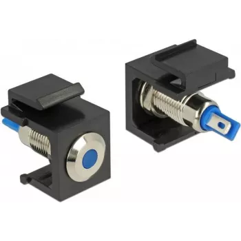 Delock 86461 Keystone LED, sininen 6 V, musta