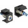 Delock 86461 Keystone LED, sininen 6 V, musta