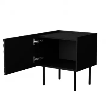 Yöpöytä Cama meble LUCCA, 2 kpl, 47x40x52 cm, musta, MDF/lastulevy