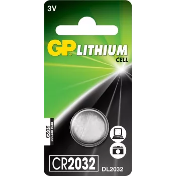 Litium-nappiparisto GP CR2032 3V, 1 kpl (blister)