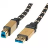 USB 3.0 -kaapeli ROLINE GOLD tyyppi A M - B M 3,0 m