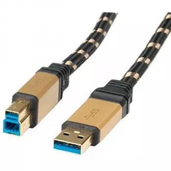 USB 3.0 -kaapeli ROLINE GOLD tyyppi A M - B M 3,0 m