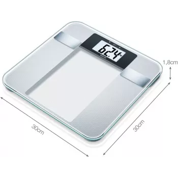 Beurer BG 13 Square harmaa, läpinäkyvä elektroninen henkilövaaka
