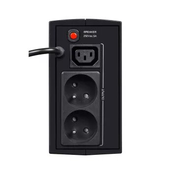 Keskeytymätön virransyöttö EVER DUO 350 AVR, line-interactive torni-UPS, 0,35 kVA (245 W), 2x C13-lähtö, 12 V 5 Ah VRLA-akku