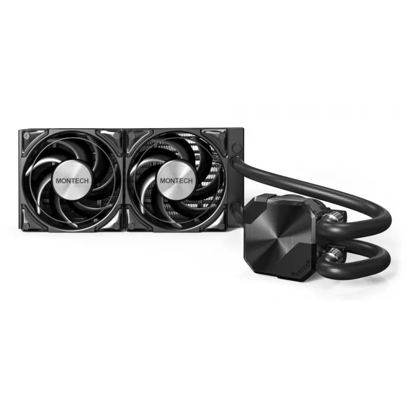 Montech HyperFlow Silent 240 prosessorin All-in-One-nestejäähdytin 12 cm musta 1 kpl