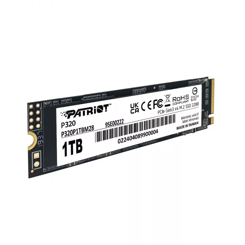 SSD-levy Patriot Viper P320 M.2 PCIe Gen3x4 512GB 3000MB/s