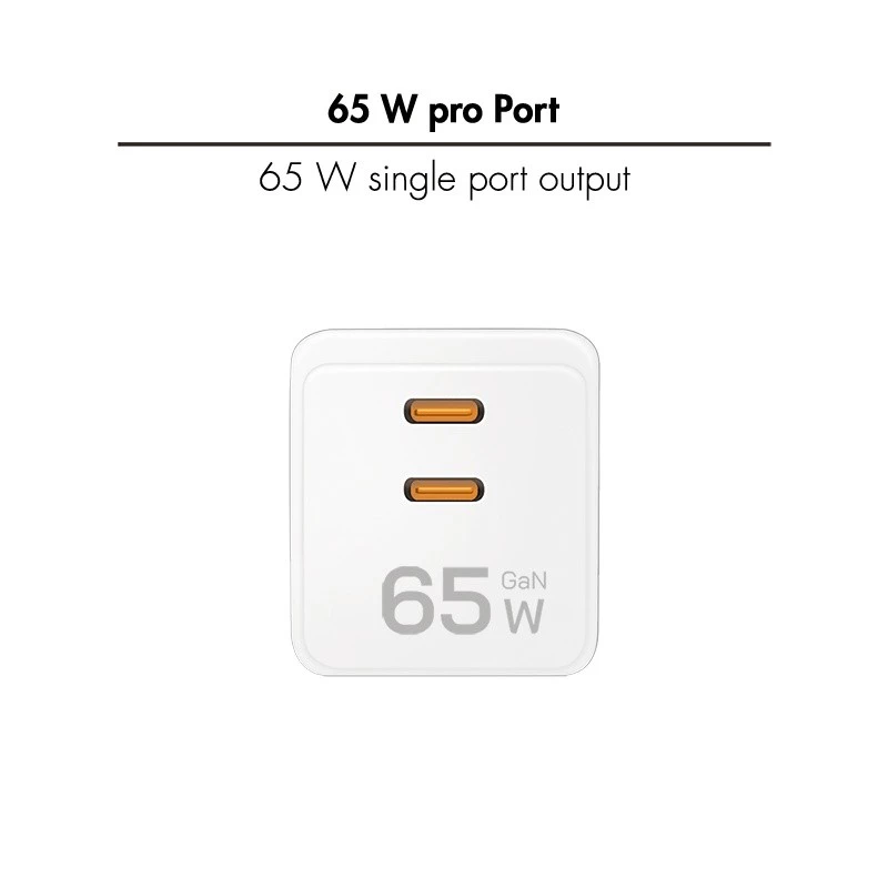 Kaksois-USB-pistorasiasovitin 65W, 2xUSB-C, valkoinen