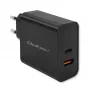 Qoltec 52380 Super Quick PD -laturi | 1xUSB-C | 1xUSB | 65W | 5-20V | 1,5-3,25A | musta