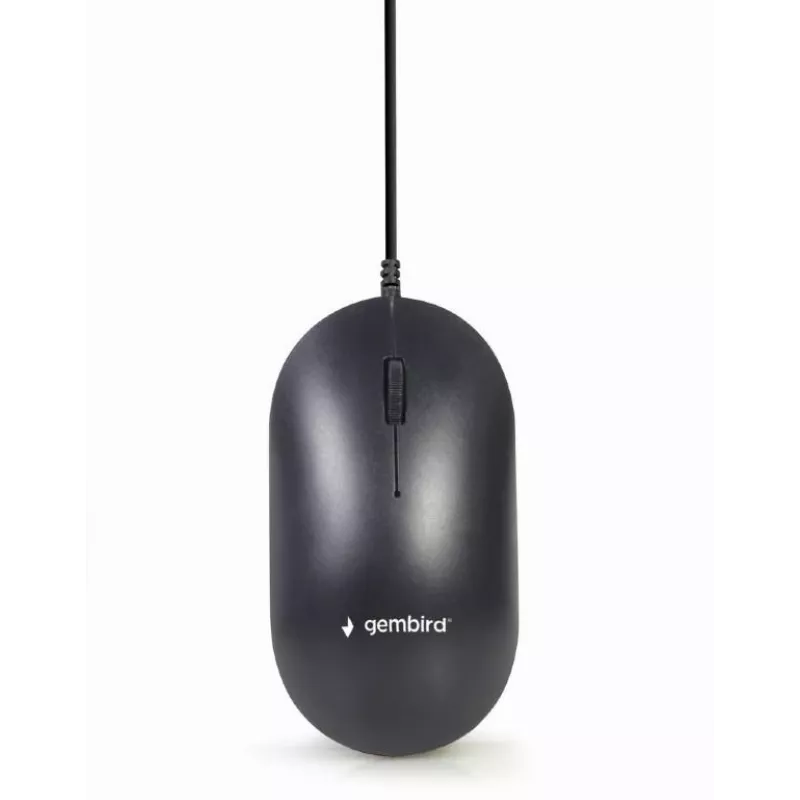 Kaapelillinen Full-Size-näppäimistö hiirellä Gembird KBS-UML-01 — USB, QWERTY US, 104 painiketta, musta