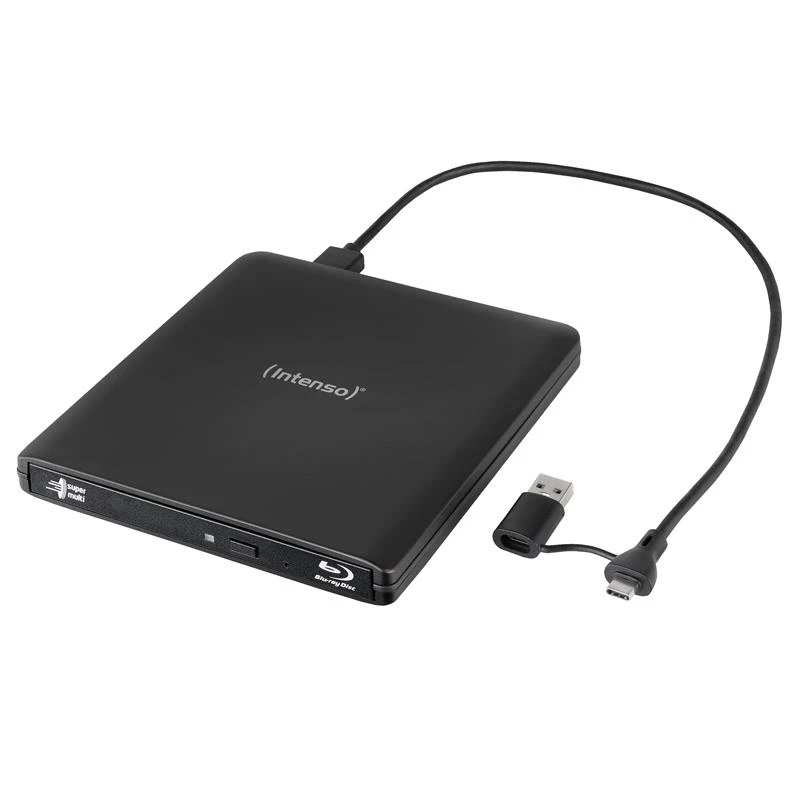Intenso EOD 500BD Slim ulkoinen Blu-ray-poltin, USB 3.2 Gen 1, musta