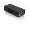 DELOCK USB 3.0-A sovitin USB-A - USB-A musta, USB 3.0 tiedonsiirto
