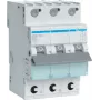 Hager MBS320. Nimellisvirta: 20 A. Tyyppi: B-käyrä, moduulien enimmäismäärä: 3 moduulia. Leveys: 52,5 mm, syvyys: 70 mm, korkeus: 83,4 mm (MBS320)