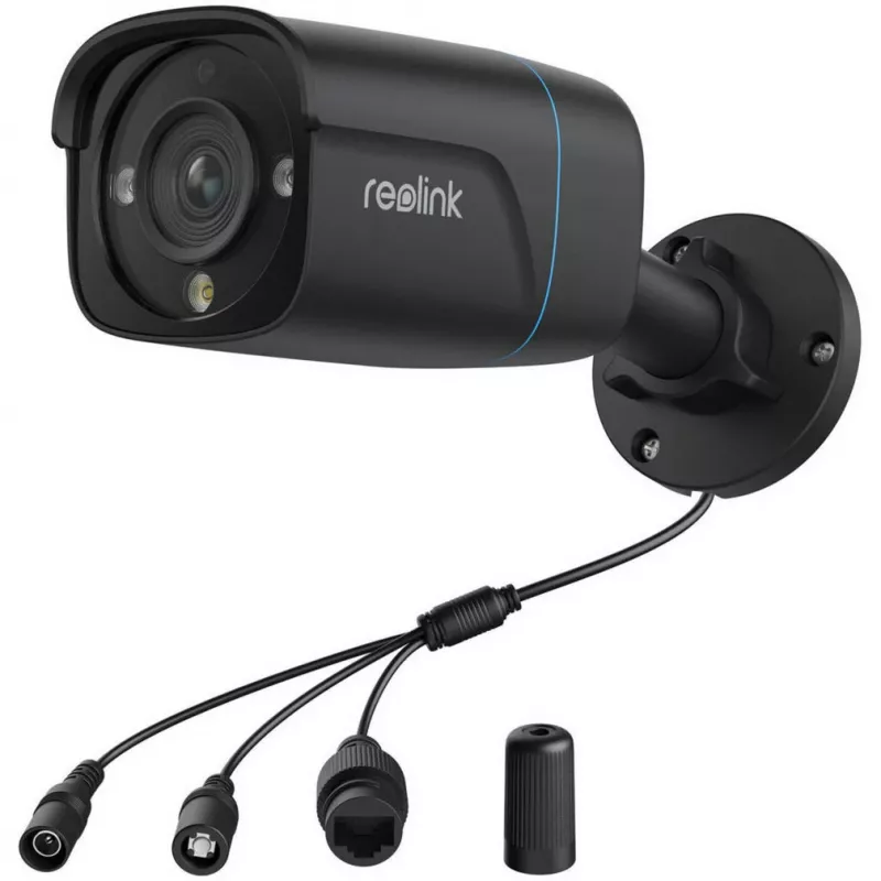 Reolink P330 4K IP-valvontakamera, 8 MP 3840 x 2160, sisä- ja ulkokäyttöön, sisäänrakennettu mikrofoni, 30 m:n yönäkö, musta