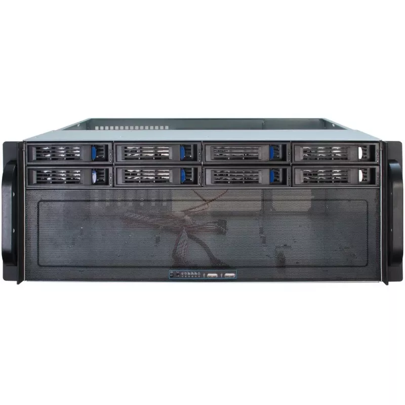 Palvelinkotelo Inter-Tech 4U-4408 rack musta, hopea
