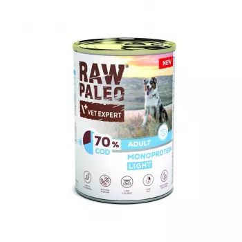 VETEXPERT Raw Paleo Cod Light Monoprotein märkäruoka koirille 400 g