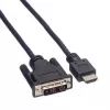 ROLINE sovitinkaapeli HDMI - DVI-D (Single Link) - 1,5 m - musta (11.04.5516)