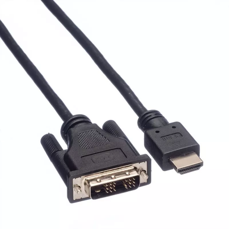 ROLINE sovitinkaapeli HDMI - DVI-D (Single Link) - 1,5 m - musta (11.04.5516)