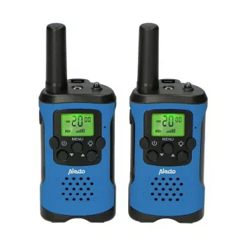 Kaksisuuntainen radiopuhelin Alecto FR-115BW — 8 kanavaa, jopa 7 km kantama, 24 h akunkesto, 2 akkua mukana
