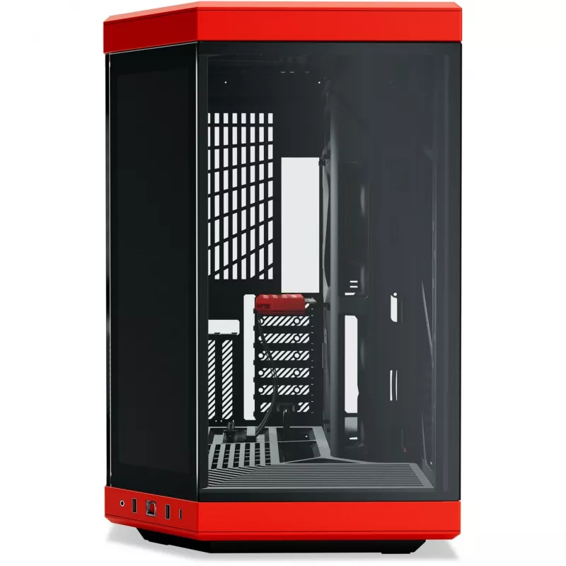 HYTE Y70 Touch Infinite Midi Tower musta, kirsikanvärinen