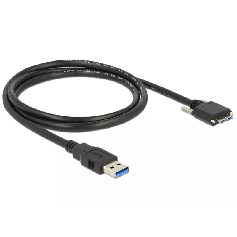 DeLOCK USB-kaapeli 1 m USB 3.0 USB 3.2 Gen 1 Micro-USB B musta