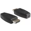 DeLOCK - DisplayPort-sovitin - DisplayPort (uros) Mini DisplayPort (naaras) - musta