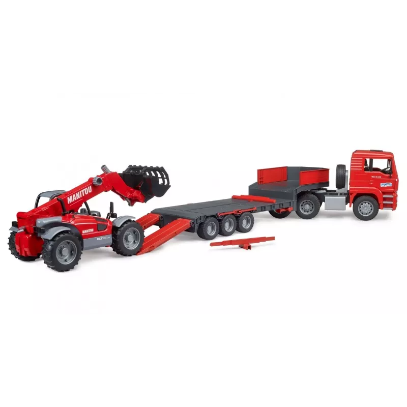 Ajoneuvosetti BRUDER MAN TGA kuorma-auto ja Manitou-kuormaaja