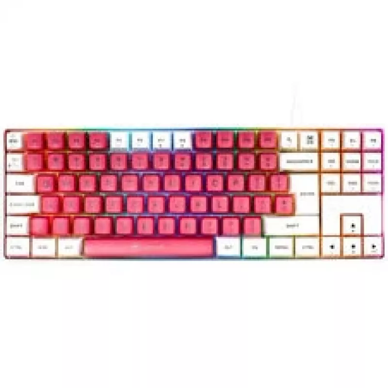 GAMIAC TKL90G -pelinäppäimistö, Kailh Blau - valkoinen/punainen