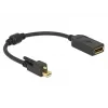 DisplayPort-kaapeli DeLOCK 62638 Mini DisplayPort 0,25 m musta
