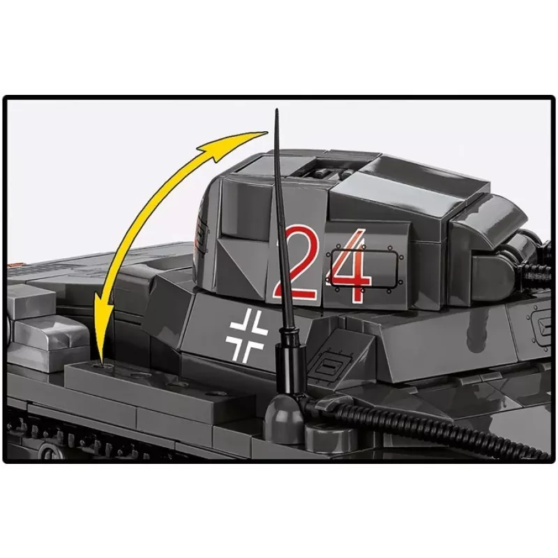 Rakennussarja Cobi Panzer I Ausf. B – 654 osaa, yksityiskohtainen pienoismalli