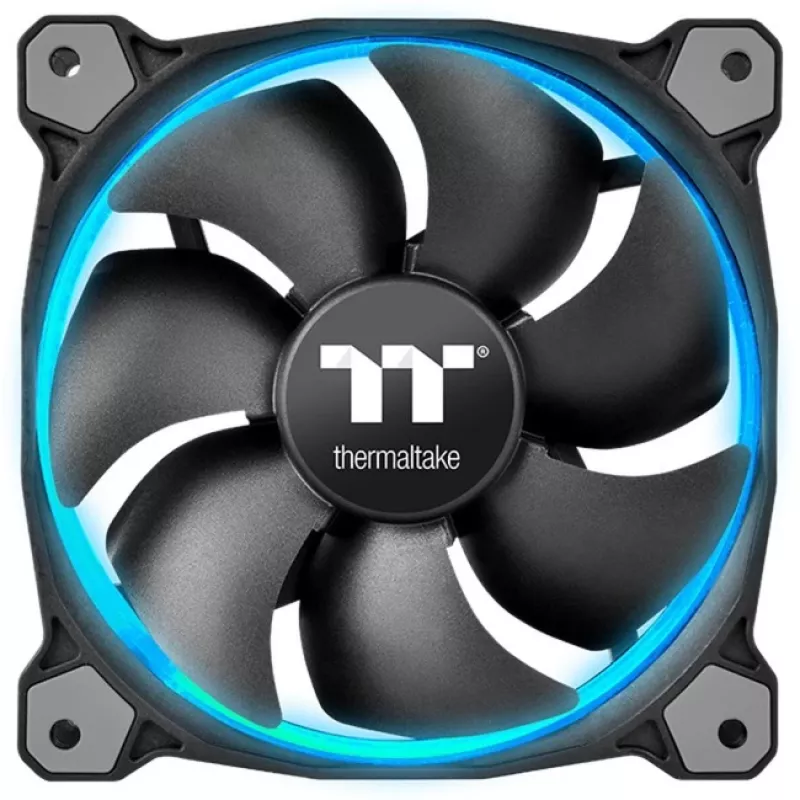 Thermaltake Riing 12 LED RGB Sync Edition CL-F071-PL12SW-A 120 mm kotelotuuletin, 3 kpl, enintään 1500 rpm, musta