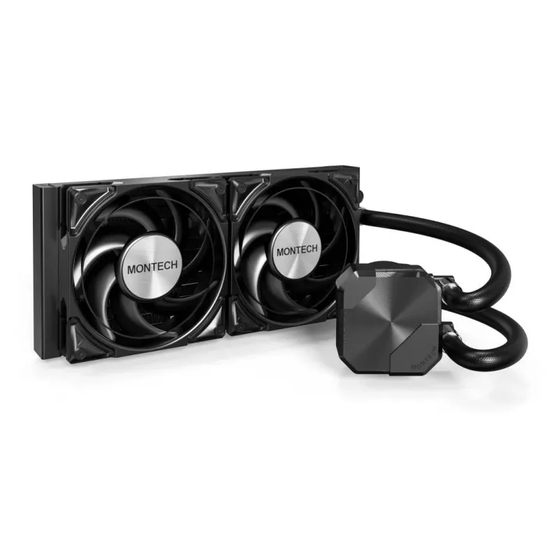 Montech HyperFlow Silent 240 prosessorin All-in-One-nestejäähdytin 12 cm musta 1 kpl