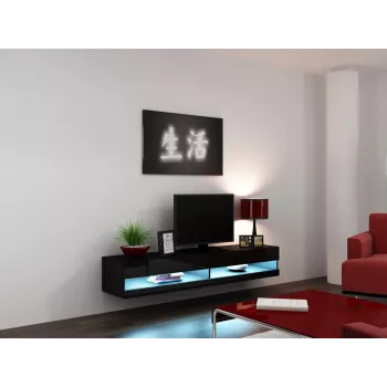 Cama TV-taso VIGO new 30/180/40 musta/musta kiiltävä
