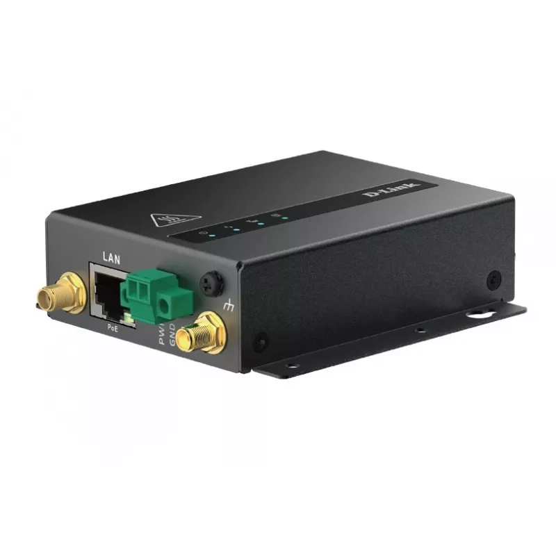 D-Link 5G M2M VPN PoE+ modeemireititin, RJ45, ulkoinen, IEEE 802.3at, musta, 48 - 57 V, -30 - 70 °C