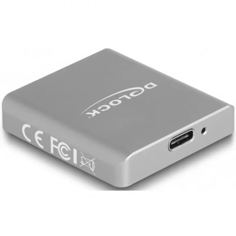 DeLOCK 91006 kortinlukija harmaa SD USB Type-C 10000 Mbit/s