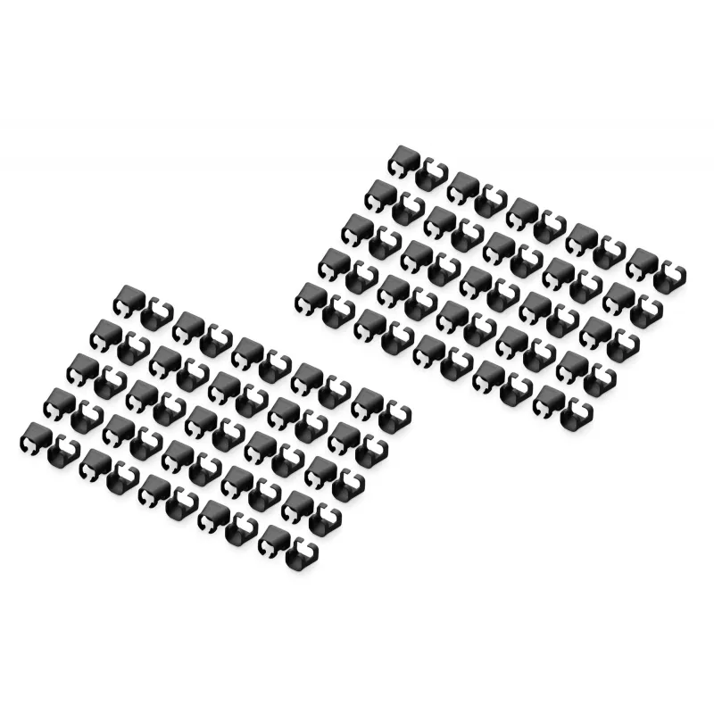 DIGITUS - kaapeliklipsit värikoodauksella - patch-kaapeleille - musta (100 kpl pakkaus) (A-CC-BL)