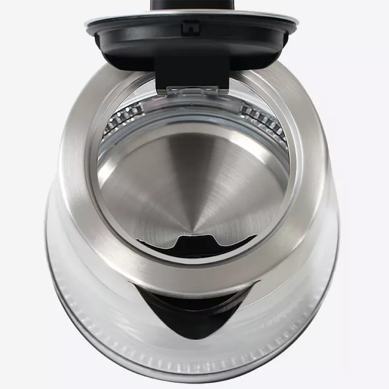 Lovio LVGEK001 lasinen vedenkeitin, STRIX-ohjain, sininen LED, hopea/harmaa