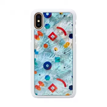 iKins puhelinkotelo iPhone XS / iPhone X S – white poppin rock suojaava takakansi