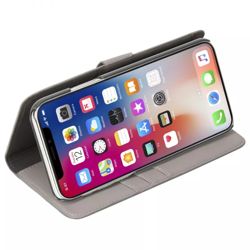 Folio-kotelo Krusell Loka iPhone XS Max 16.5 cm harmaa