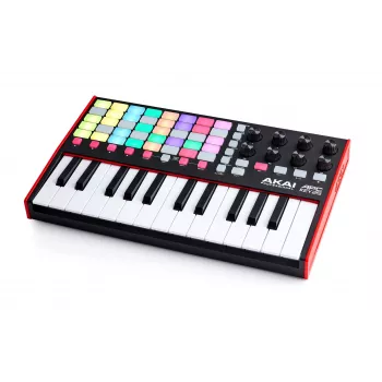 MIDI-ohjain AKAI APC Key 25 MK2 – 25 kosketusherkkää näppäintä, 40 padia, RGB-taustavalo, 8 encoderiä, USB-virransyöttö