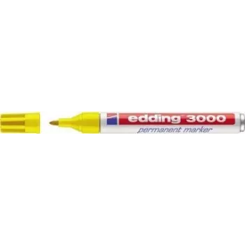 Edding 3000 pysyvämerkki pyöreä kärki keltainen 10 kpl