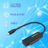 QOLTEC SATA-sovitin 52269 2,5 tuuman asemalle USB-C, tukee jopa 2 TB