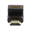 HDMI-sovitin GEMBIRD A-HDMI90-FML, HDMI–HDMI, 90° kulmasovitin, musta