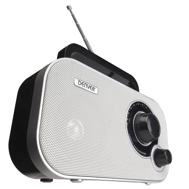 DENVER TR-51WHITE henkilökohtainen radio musta valkoinen