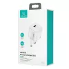 USAMS T36 Mini USB-C verkkolaturi, 20 W, PD 3.0, 1 m USB-C-Lightning-kaapelilla