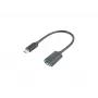 LANBERG AD-UC-UA-04 -adapteri USB Type-C uros - USB Type-A naaras 15cm musta