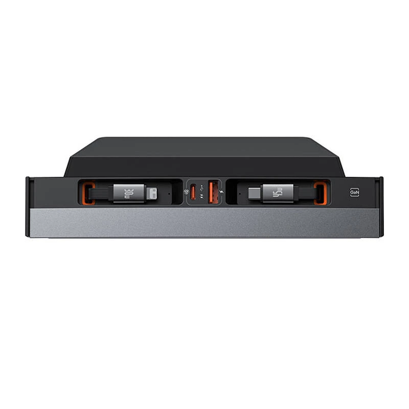 Keskitin Baseus T-Space USB-C–Lightning-kaapeleilla Tesla-autoihin (musta)