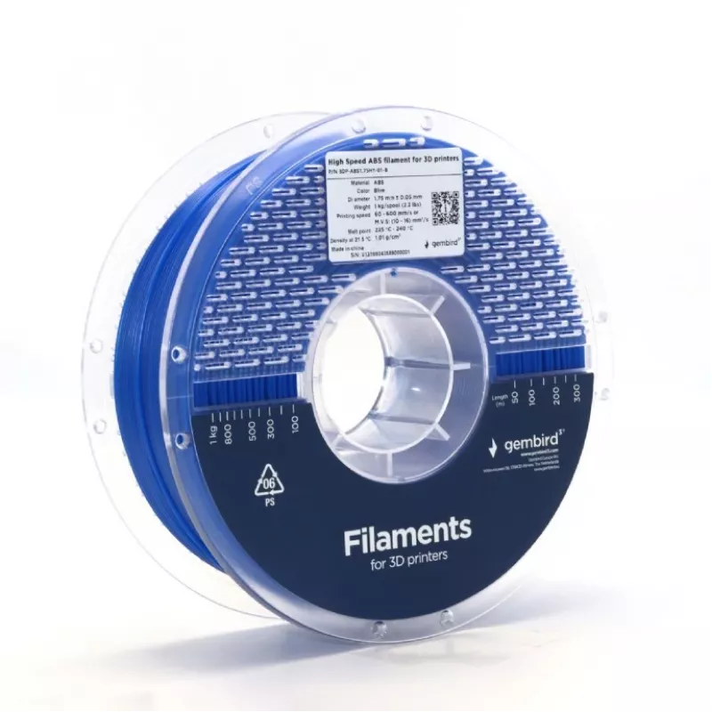 GEMBIRD ABS 1,75 mm 1 kg -filamentti — sininen 3D-tulostukseen