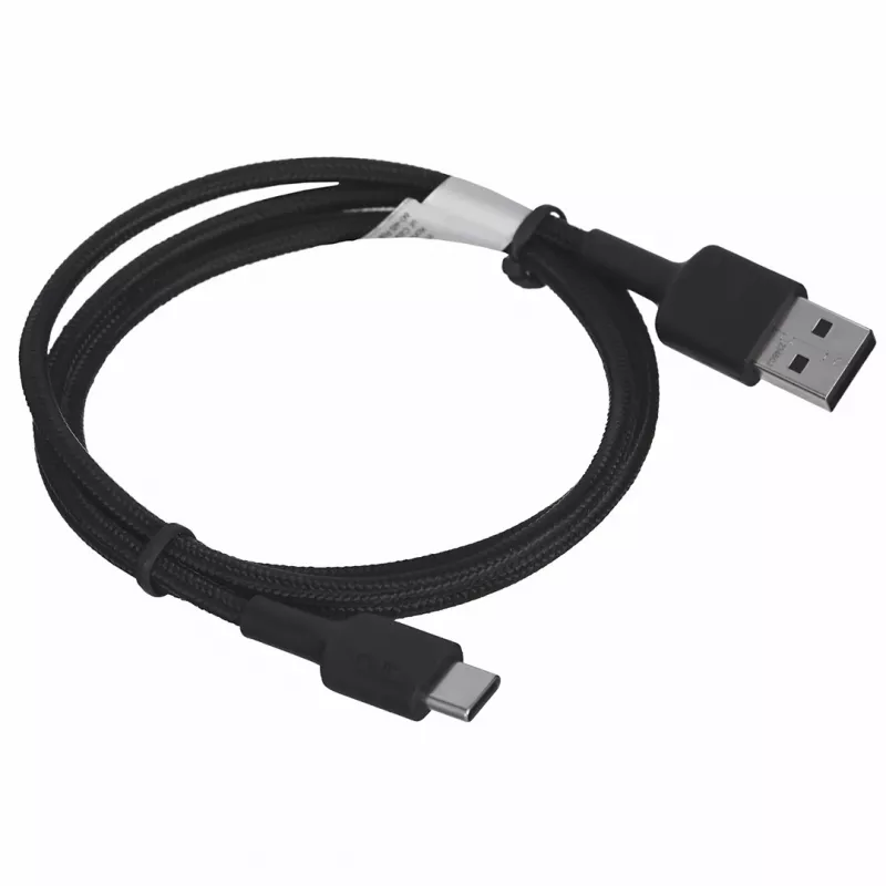 AUKEY CB-CD30 USB-A–USB-C-kaapeli 0,9 m, nailonpunos, 60W PD, 3A, musta